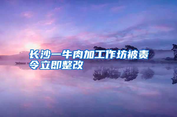 長沙一牛肉加工作坊被責令立即整改