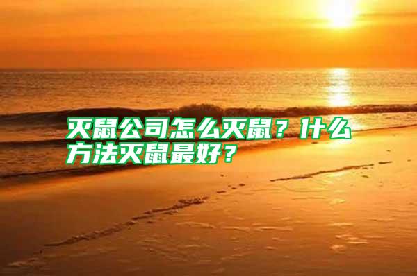 滅鼠公司怎么滅鼠？什么方法滅鼠最好？