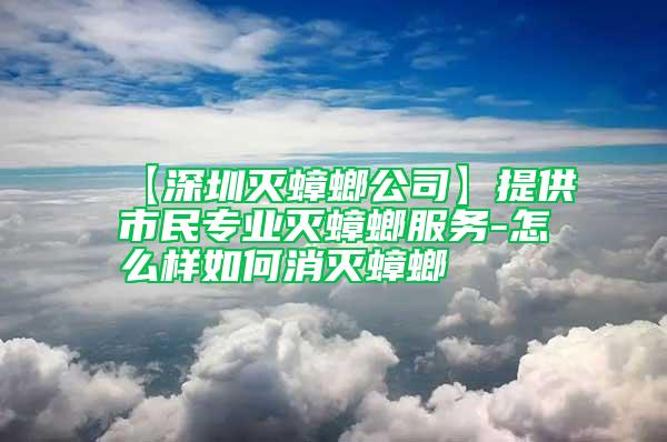 【深圳滅蟑螂公司】提供市民專業(yè)滅蟑螂服務(wù)-怎么樣如何消滅蟑螂