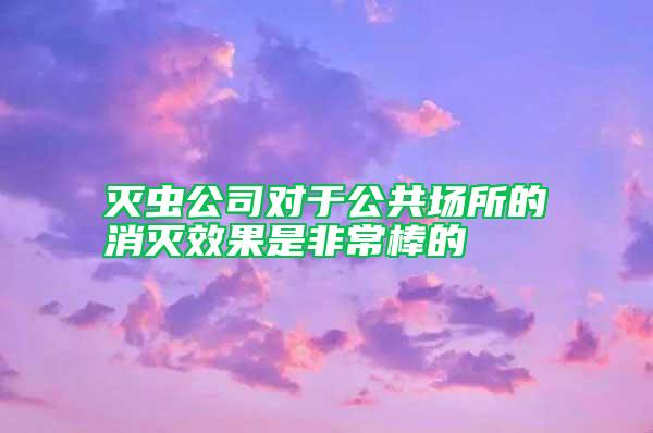 滅蟲公司對于公共場所的消滅效果是非常棒的