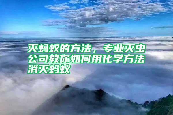 滅螞蟻的方法，專業(yè)滅蟲公司教你如何用化學(xué)方法消滅螞蟻