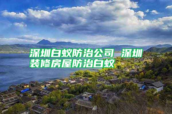 深圳白蟻防治公司 深圳裝修房屋防治白蟻