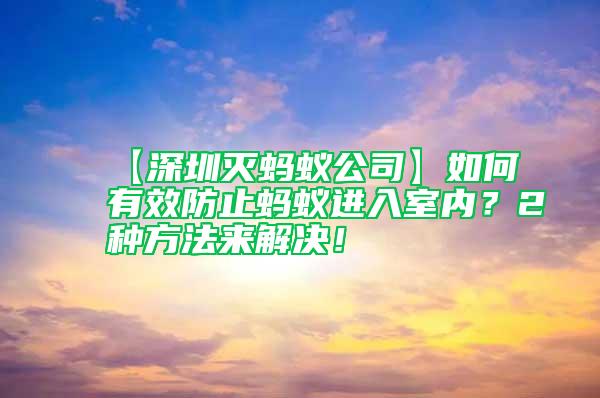 【深圳滅螞蟻公司】如何有效防止螞蟻進入室內？2種方法來解決！