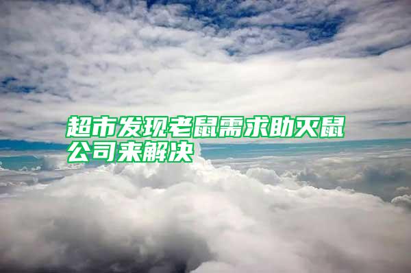 超市發現老鼠需求助滅鼠公司來解決