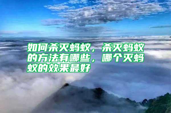 如何殺滅螞蟻，殺滅螞蟻的方法有哪些，哪個滅螞蟻的效果最好