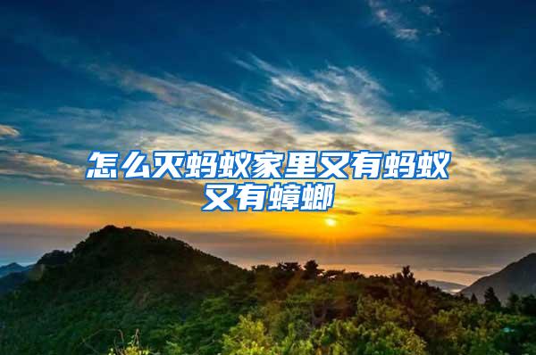 怎么滅螞蟻家里又有螞蟻又有蟑螂