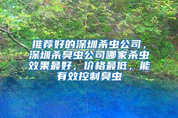 推薦好的深圳殺蟲公司，深圳殺臭蟲公司哪家殺蟲效果最好，價格最低，能有效控制臭蟲