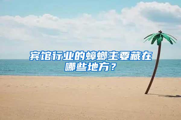 賓館行業的蟑螂主要藏在哪些地方？