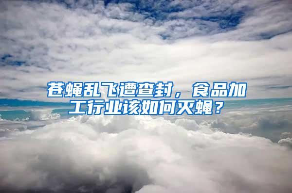 蒼蠅亂飛遭查封，食品加工行業(yè)該如何滅蠅？