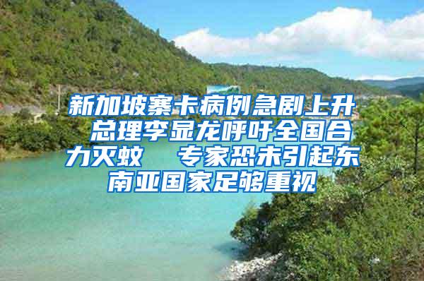 新加坡寨卡病例急劇上升 總理李顯龍呼吁全國(guó)合力滅蚊  專家恐未引起東南亞國(guó)家足夠重視