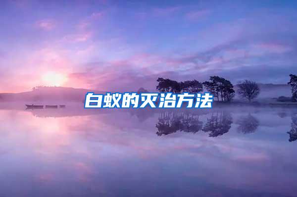 白蟻的滅治方法