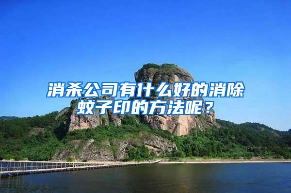 消殺公司有什么好的消除蚊子印的方法呢？