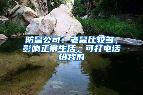 防鼠公司：老鼠比較多，影響正常生活，可打電話給我們