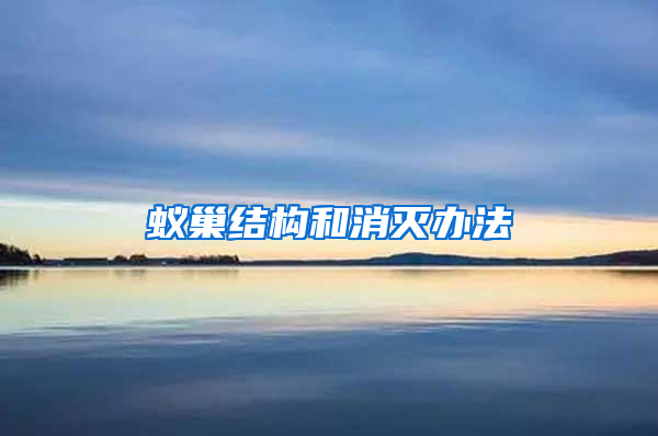 蟻巢結構和消滅辦法