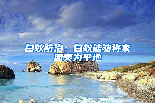 白蟻防治：白蟻能夠將家園夷為平地